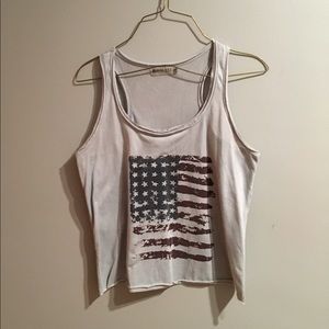 American flag tank top